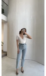 Meyla Buz Mavisi Slim Fit Jean Pantolon