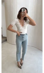 Meyla Buz Mavisi Slim Fit Jean Pantolon