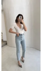 Meyla Buz Mavisi Slim Fit Jean Pantolon