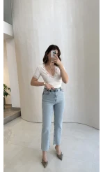 Meyla Buz Mavisi Slim Fit Jean Pantolon