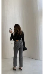 Meyla Duman Rengi Slim Fit Jean Pantolon