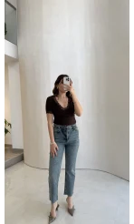 Meyla Tint Rengi Slim Fit Jean Pantolon
