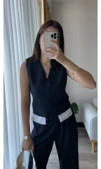 Mi u Lacivert Yelekli Takım