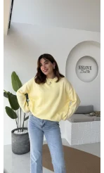 Mia Bisiklet Yaka Kazak - Sarı