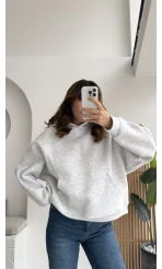Michelle Kapüşonlu Sweatshirt - Gri