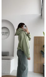 Michelle Kapüşonlu Sweatshirt - Mint
