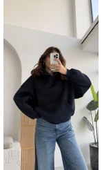 Michelle Kapüşonlu Sweatshirt - Lacivert