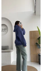 Michelle Kapüşonlu Sweatshirt - Lavanta Mavisi