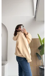 Michelle Kapüşonlu Sweatshirt - Yavruağzı