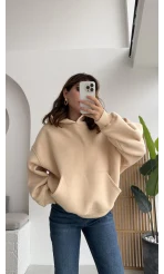 Michelle Kapüşonlu Sweatshirt - Yavruağzı