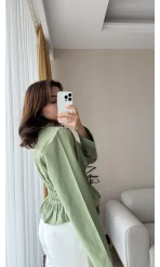 Miller Önden Bağlamalı Poplin Gömlek Haki