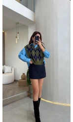 Mini Şort Etek - Lacivert - Kod: 302