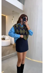 Mini Şort Etek - Lacivert - Kod: 302
