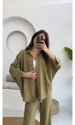 Mirabella Gömlek Pantolon Takım Haki - 8674