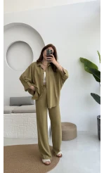 Mirabella Gömlek Pantolon Takım Haki - 8674