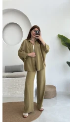 Mirabella Gömlek Pantolon Takım Haki - 8674