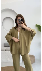 Mirabella Gömlek Pantolon Takım Haki - 8674