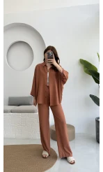 Mirabella Gömlek Pantolon Takım Kiremit - 8674