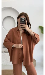 Mirabella Gömlek Pantolon Takım Kiremit - 8674