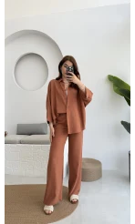 Mirabella Gömlek Pantolon Takım Kiremit - 8674