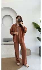 Mirabella Gömlek Pantolon Takım Kiremit - 8674
