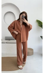 Mirabella Gömlek Pantolon Takım Kiremit - 8674