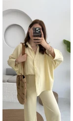 Mirabella Gömlek Pantolon Takım Sarı - 8674