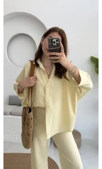 Mirabella Gömlek Pantolon Takım Sarı - 8674