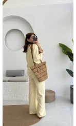 Mirabella Gömlek Pantolon Takım Sarı - 8674