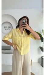 Mitzi Cepli Gömlek - Sarı - 2112