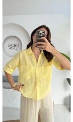 Mitzi Cepli Gömlek - Sarı - 2112