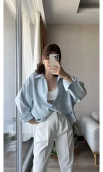 Modal Bebe Mavisi Gömlek