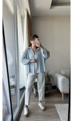 Modal Bebe Mavisi Gömlek