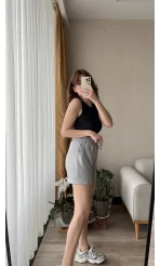 Modal Kumaş Gri Şort