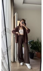 Modal Palazzo Acı Kahve Pantolon - 1097