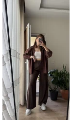 Modal Palazzo Acı Kahve Pantolon - 1097