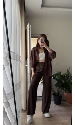 Modal Palazzo Acı Kahve Pantolon - 1097