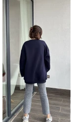 Montana 3 İplik Şardonlu Lacivert Sweat