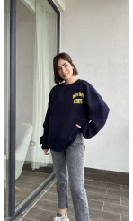 Montana 3 İplik Şardonlu Lacivert Sweat