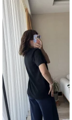 MSD Etiketli Siyah T-Shirt