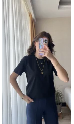 MSD Etiketli Siyah T-Shirt