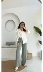 MSD Modal Palazzo Pantolon Haki