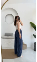 MSD Modal Palazzo Pantolon Lacivert