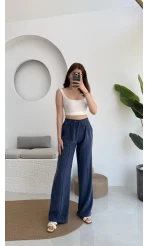 MSD Modal Palazzo Pantolon Lacivert