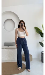 MSD Modal Palazzo Pantolon Lacivert