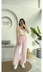 Müslin Cepli Pantolon Pembe 0448