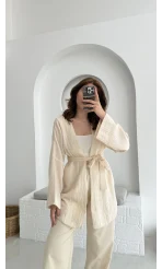 Müslin Kumaş Kimono Taş - 7011