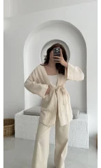 Müslin Kumaş Kimono Taş - 7011