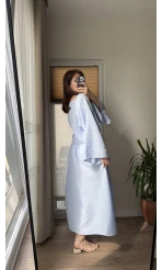 Müslin Kumaş Lssy Etekli Takım - Bebe Mavisi