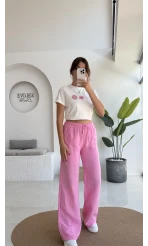 Müslin Pantolon - Pembe - 4010